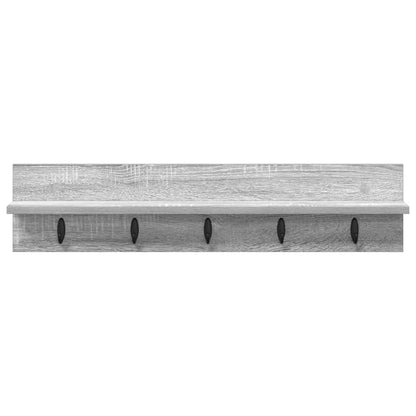 vidaXL Wandmontierter nachttisch Graues Sonoma 80 x 10,5 x 18 cm