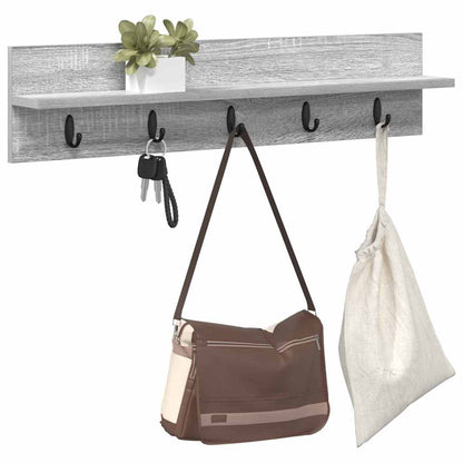 vidaXL Wandmontierter nachttisch Graues Sonoma 80 x 10,5 x 18 cm