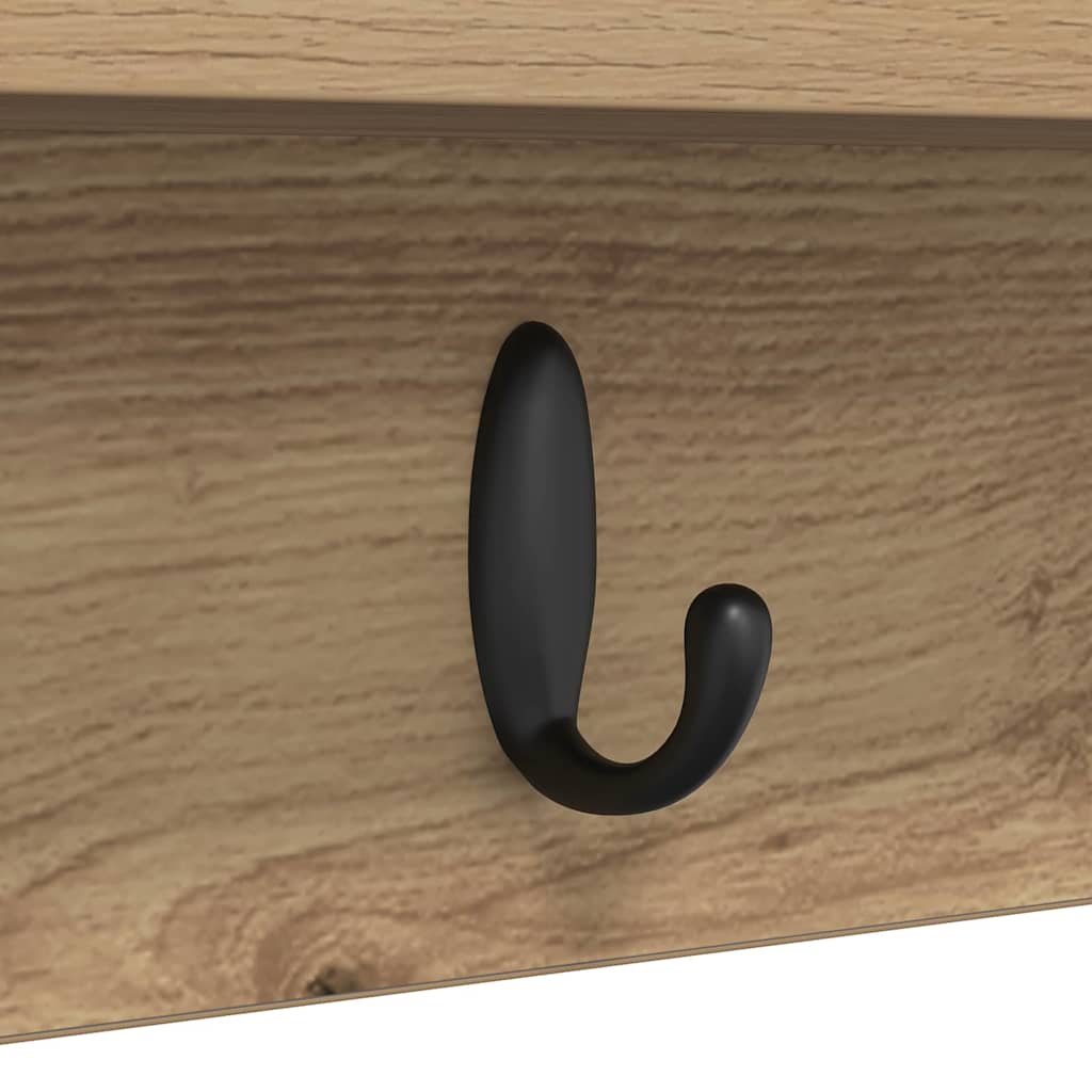 vidaXL Wandmontierter nachttisch Artisan-Eiche 80 x 10,5 x 18 cm