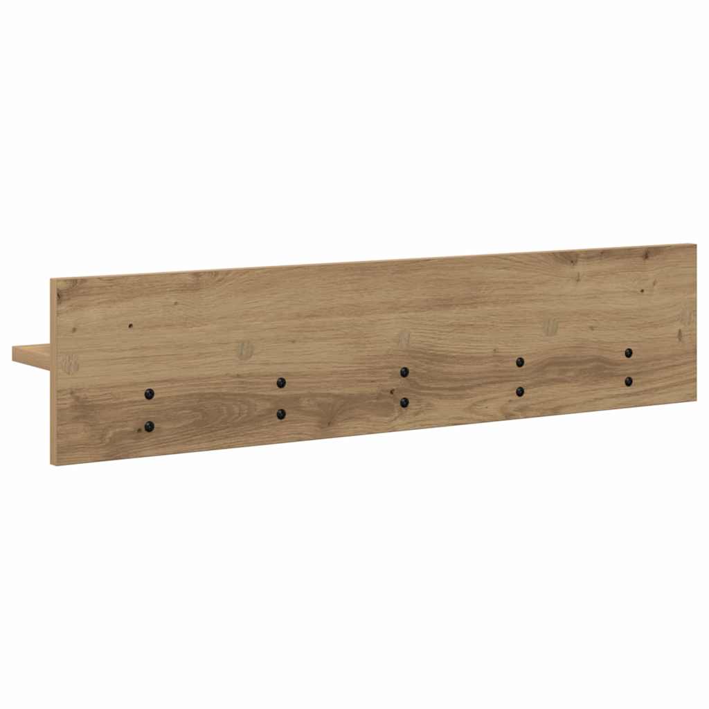 vidaXL Wandmontierter nachttisch Artisan-Eiche 80 x 10,5 x 18 cm