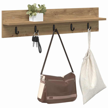 vidaXL Wandmontierter nachttisch Artisan-Eiche 80 x 10,5 x 18 cm
