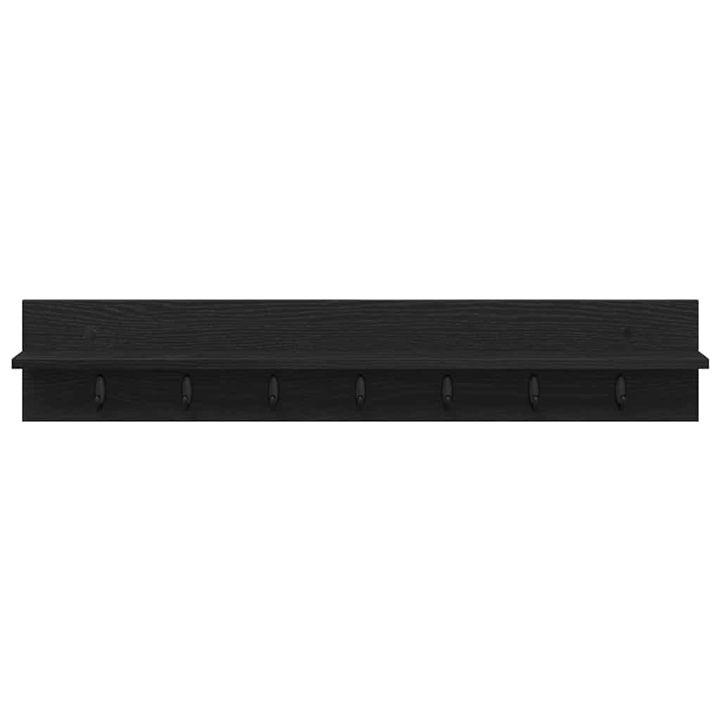 vidaXL Wandmontierter nachttisch Wandmontiert Schwarz Eichen-Optik