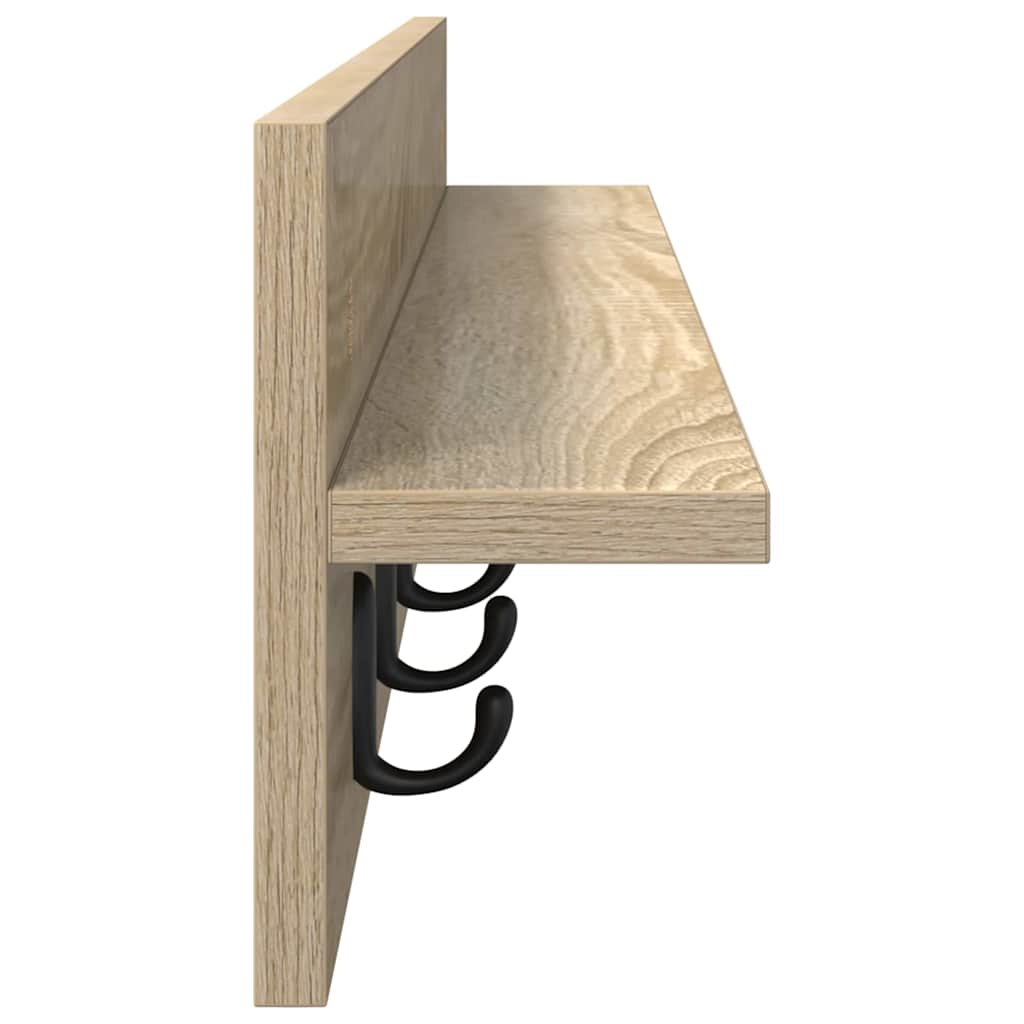 vidaXL Wandmontierter nachttisch Sonoma-Eiche 100 x 10,5 x 18 cm