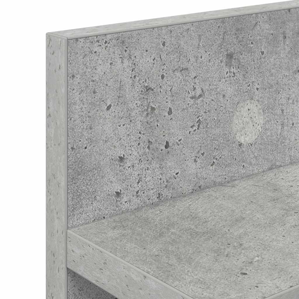 vidaXL Wandmontierter nachttisch Beton Grau 100 x 10,5 x 18 cm
