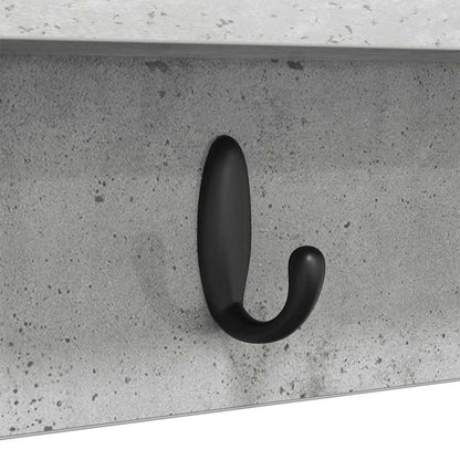 vidaXL Wandmontierter nachttisch Beton Grau 100 x 10,5 x 18 cm