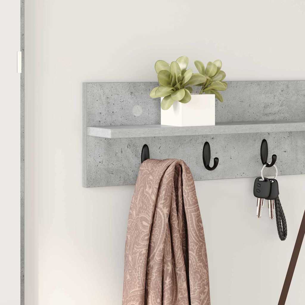 vidaXL Wandmontierter nachttisch Beton Grau 100 x 10,5 x 18 cm