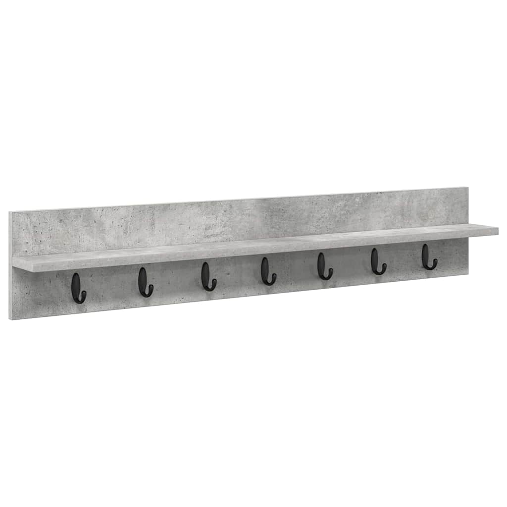 vidaXL Wandmontierter nachttisch Beton Grau 100 x 10,5 x 18 cm