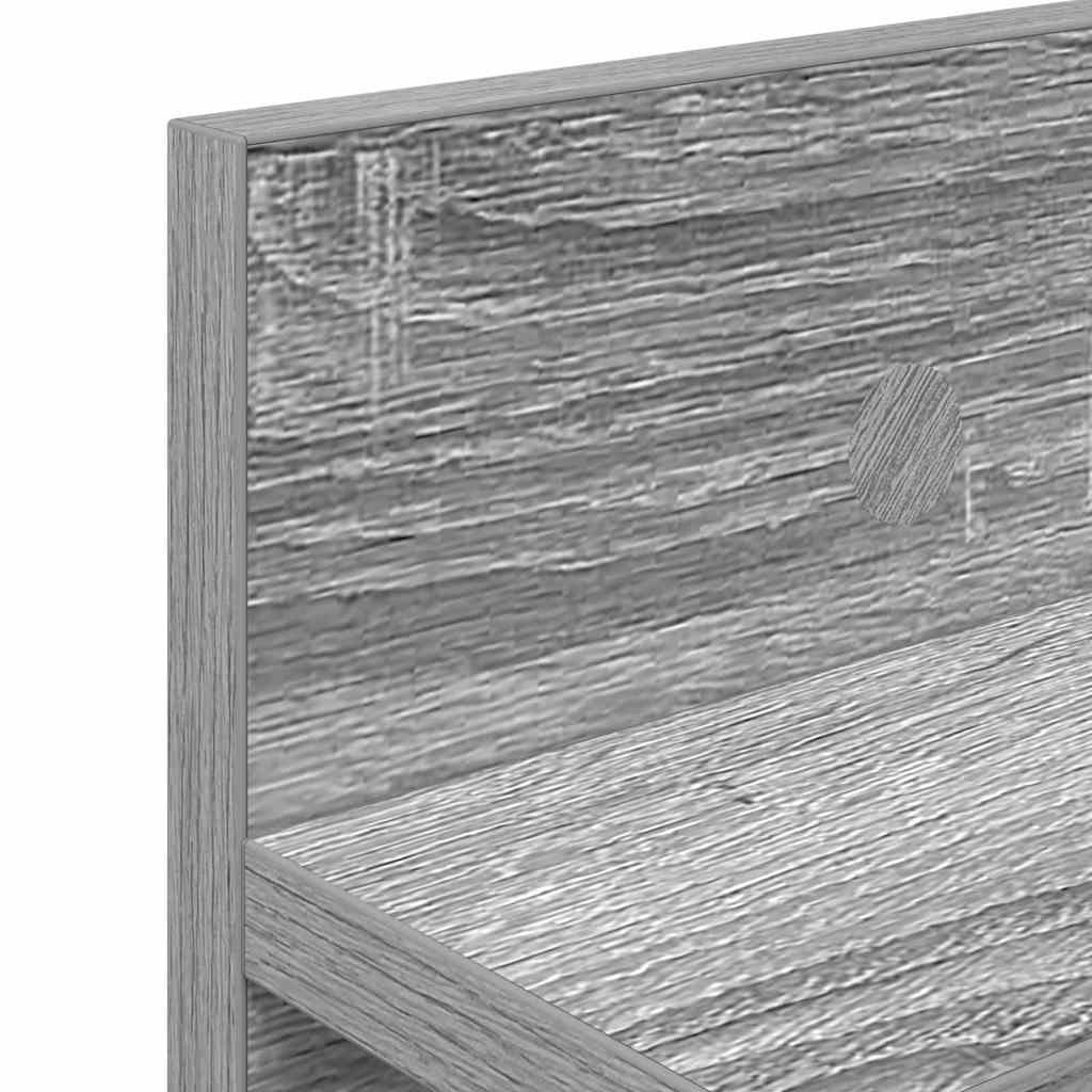 vidaXL Wandmontierter nachttisch Graues Sonoma 100 x 10,5 x 18 cm
