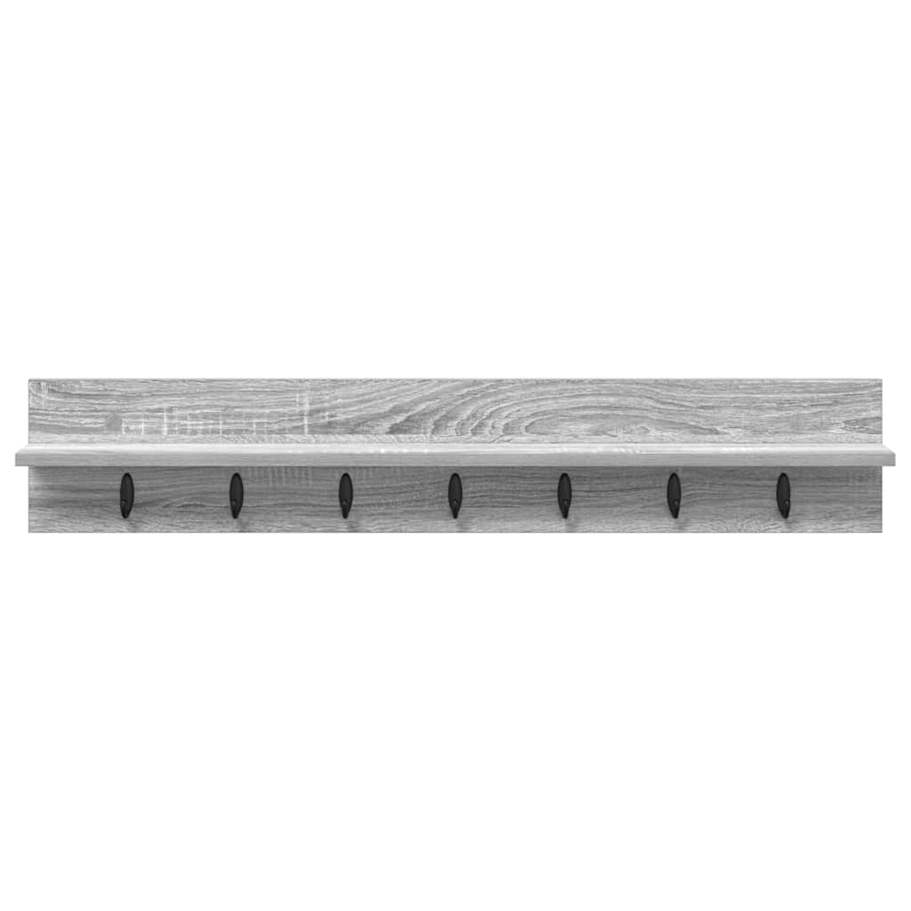 vidaXL Wandmontierter nachttisch Graues Sonoma 100 x 10,5 x 18 cm
