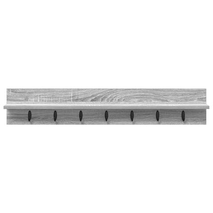 vidaXL Wandmontierter nachttisch Graues Sonoma 100 x 10,5 x 18 cm