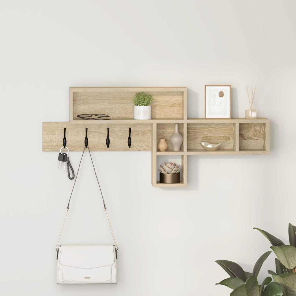 vidaXL Wandmontierter nachttisch Sonoma-Eiche 100 x 12 x 43,5 cm