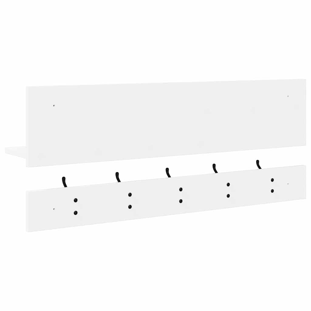 vidaXL Wandmontierter nachttisch Weiß 90 x 15 x 36 cm Holzwerkstoff