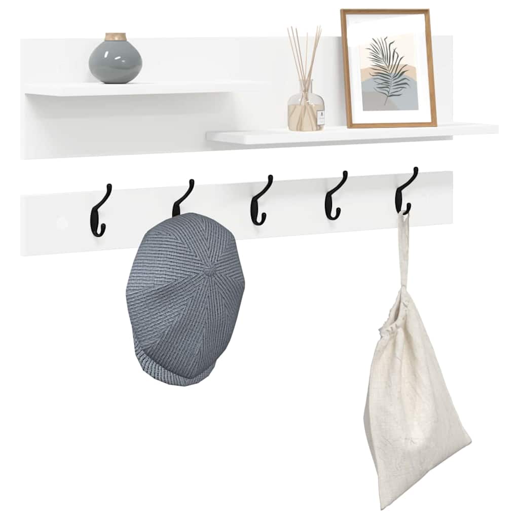 vidaXL Wandmontierter nachttisch Weiß 90 x 15 x 36 cm Holzwerkstoff