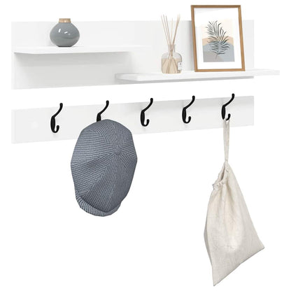 vidaXL Wandmontierter nachttisch Weiß 90 x 15 x 36 cm Holzwerkstoff