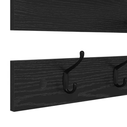 vidaXL Wandmontierter nachttisch Schwarz Eichen-Optik 90 x 15 x 36 cm