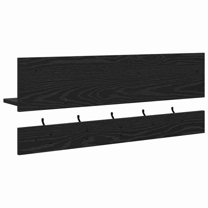 vidaXL Wandmontierter nachttisch Schwarz Eichen-Optik 90 x 15 x 36 cm