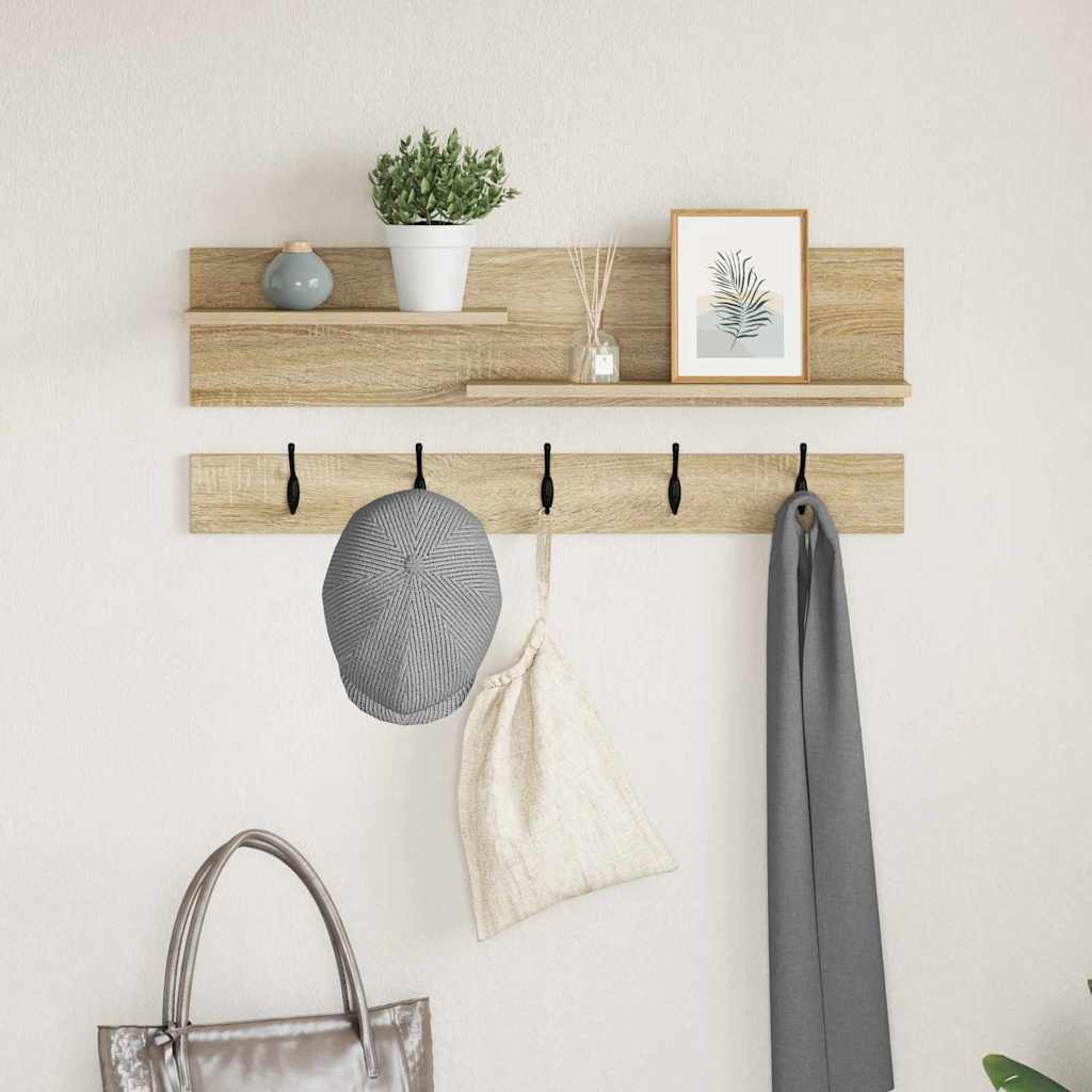 vidaXL Wandmontierter nachttisch Sonoma-Eiche 90 x 15 x 36 cm