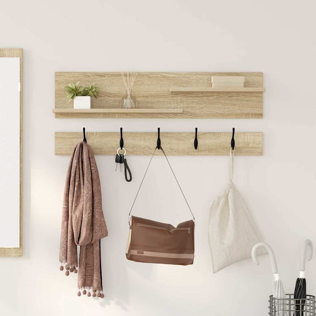 vidaXL Wandmontierter nachttisch Sonoma-Eiche 90 x 15 x 36 cm