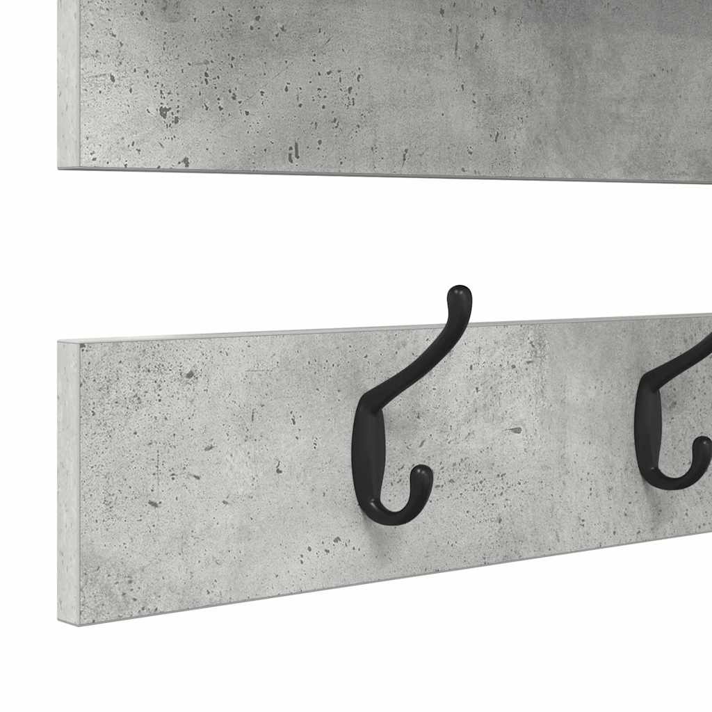 vidaXL Wandmontierter nachttisch mit Regal Beton Grau 90 x 15 x 36 cm