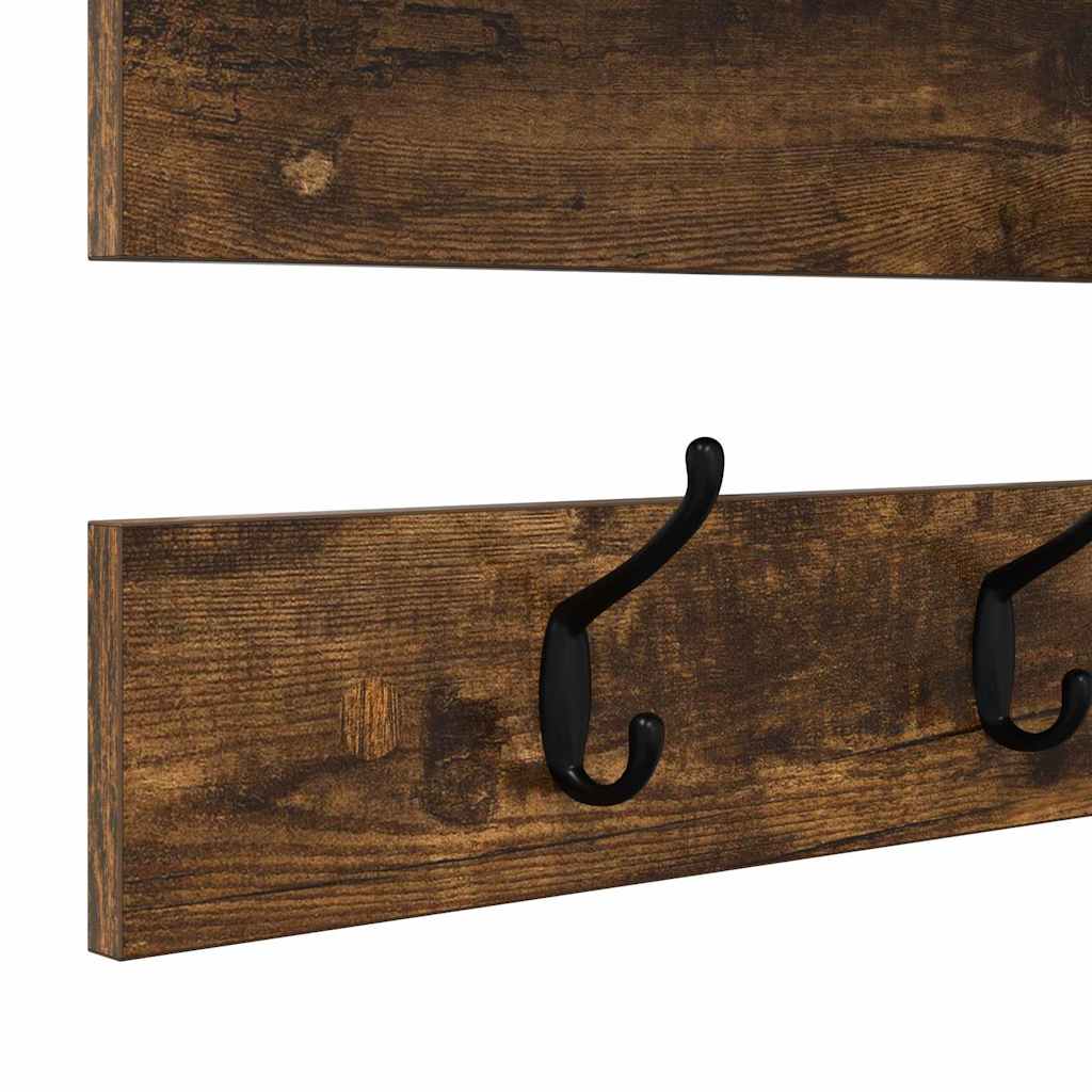 vidaXL Table de chevet murale Chêne fumé 90 x 15 x 36 cm