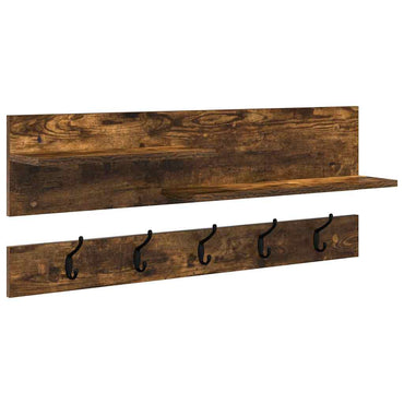 vidaXL Table de chevet murale Chêne fumé 90 x 15 x 36 cm