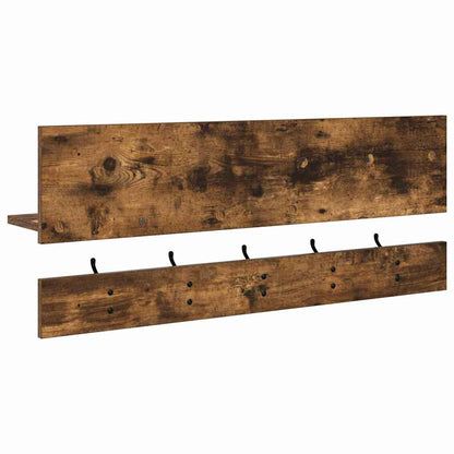 vidaXL Table de chevet murale Chêne fumé 90 x 15 x 36 cm