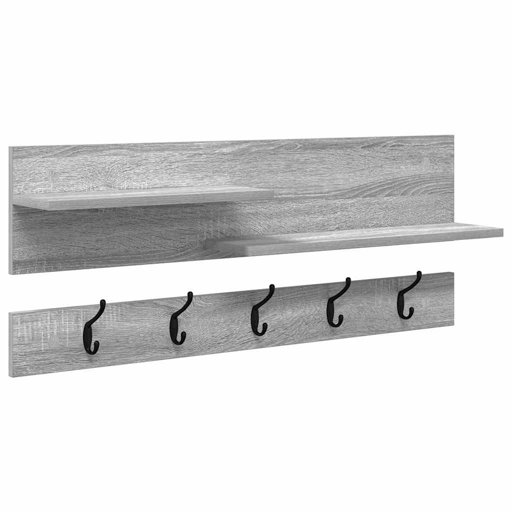 vidaXL Table de chevet murale Chêne Sonoma gris 90 x 15 x 36 cm