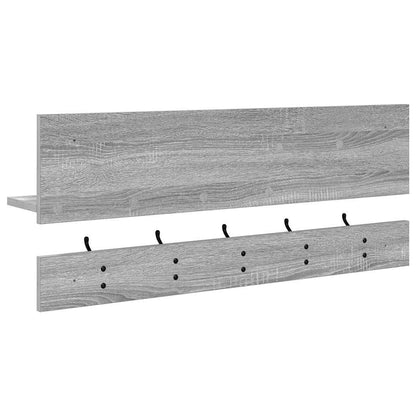 vidaXL Table de chevet murale Chêne Sonoma gris 90 x 15 x 36 cm