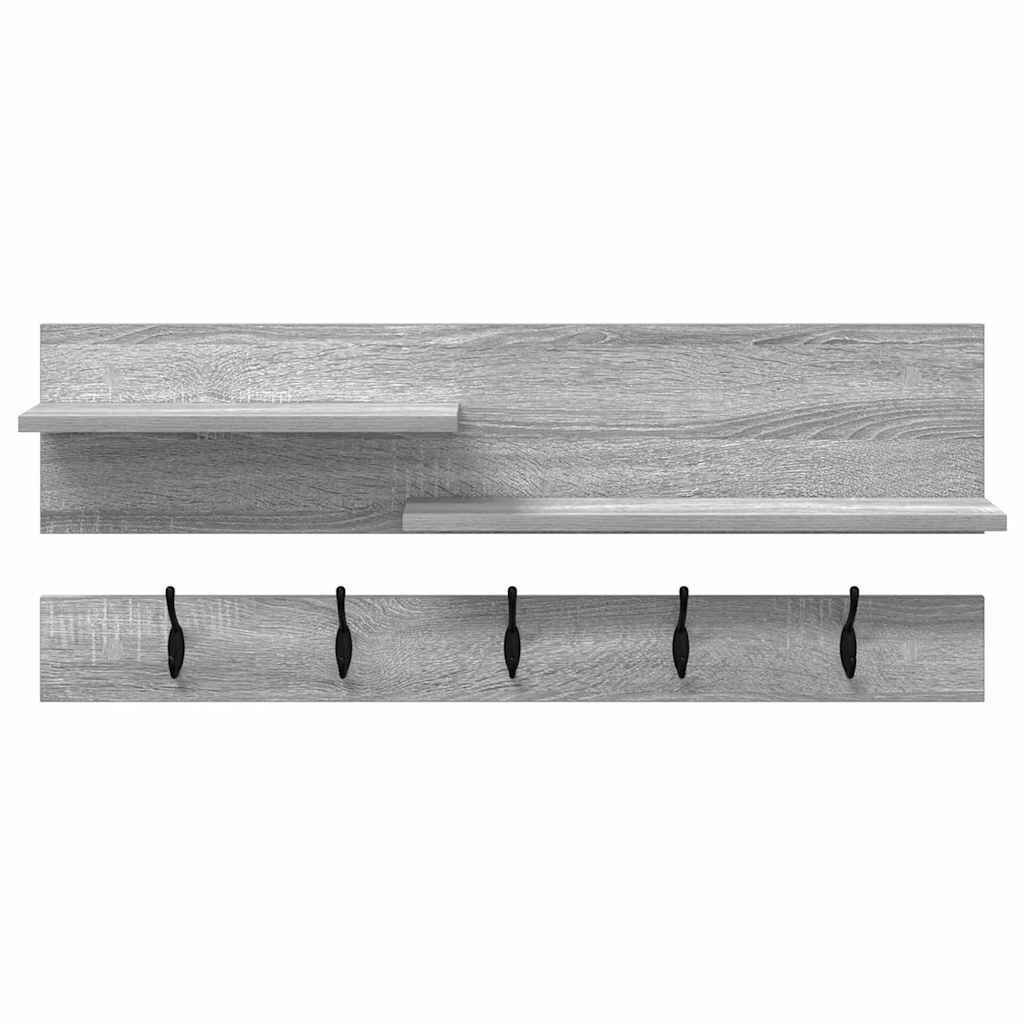 vidaXL Table de chevet murale Chêne Sonoma gris 90 x 15 x 36 cm