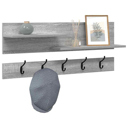 vidaXL Table de chevet murale Chêne Sonoma gris 90 x 15 x 36 cm