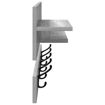 vidaXL Table de chevet murale Chêne Sonoma gris 90 x 15 x 36 cm