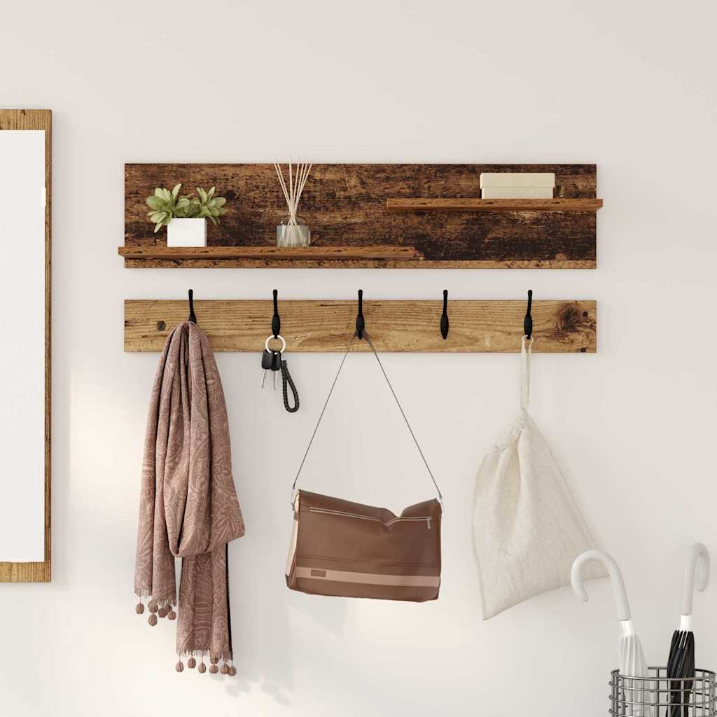 vidaXL Table de chevet murale en bois de récupération 90 x 15 x 36 cm Bois d'ingénierie