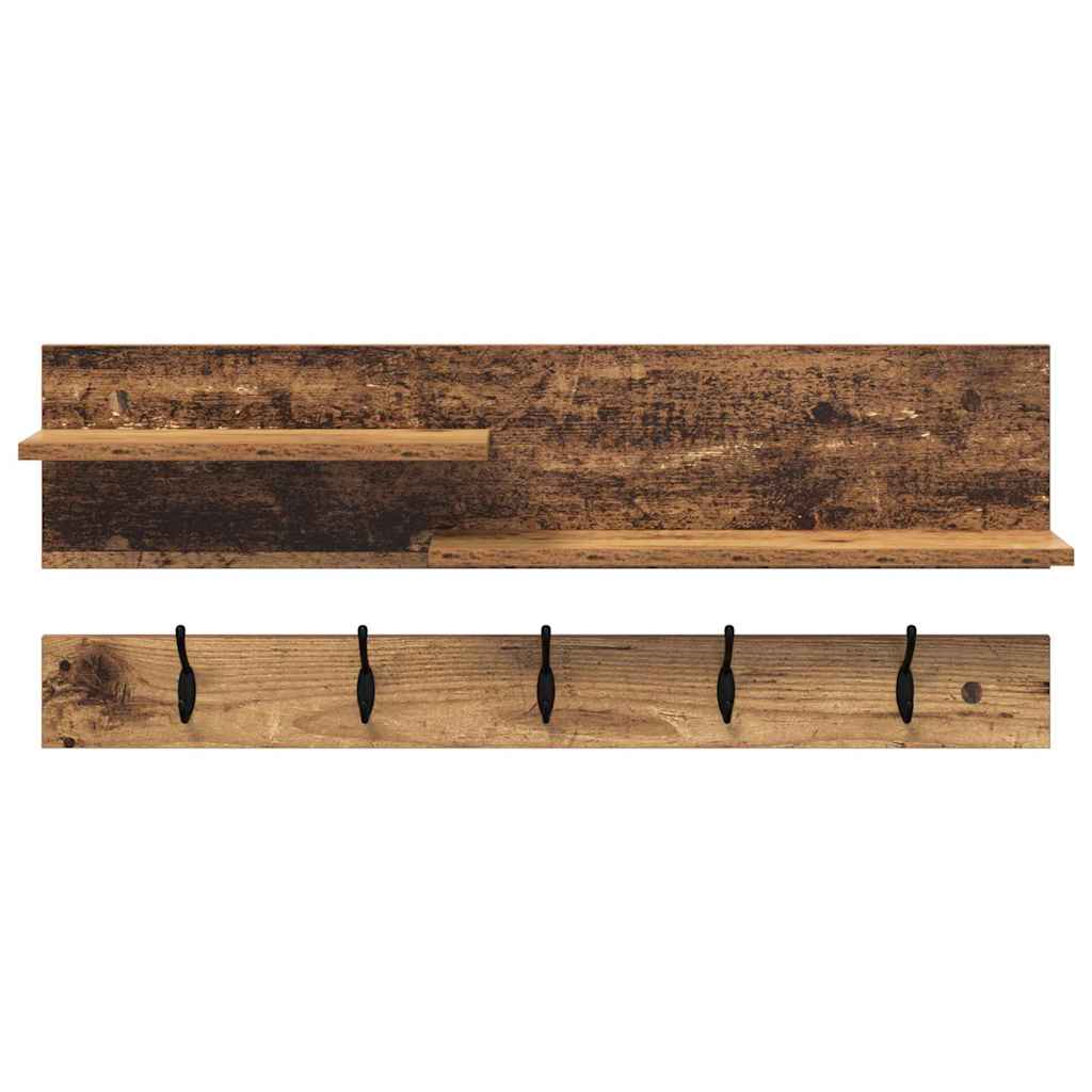 vidaXL Table de chevet murale en bois de récupération 90 x 15 x 36 cm Bois d'ingénierie