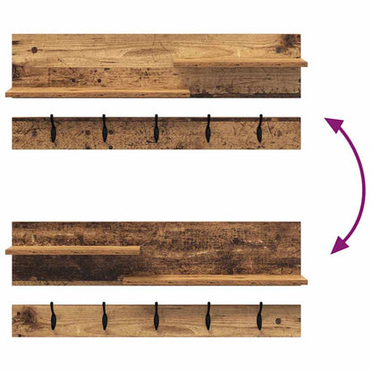 vidaXL Table de chevet murale en bois de récupération 90 x 15 x 36 cm Bois d'ingénierie
