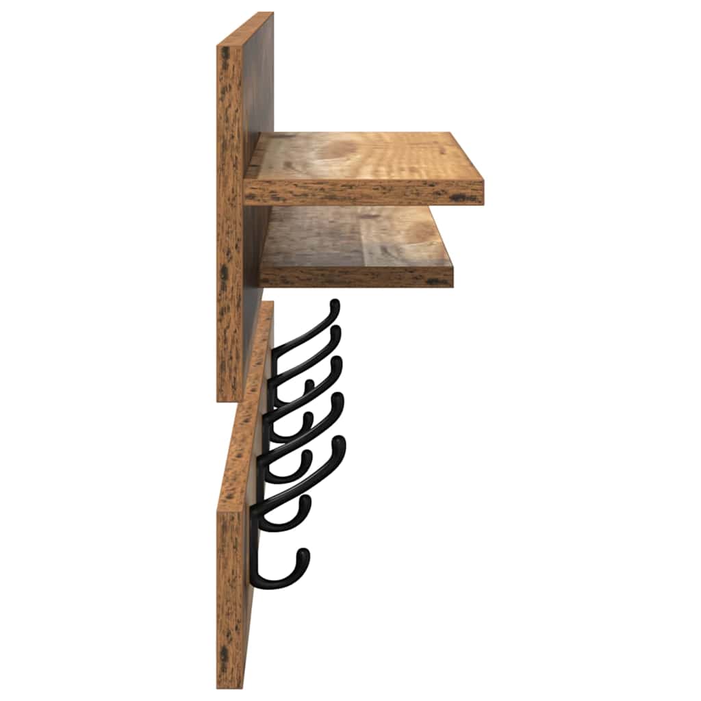 vidaXL Table de chevet murale en bois de récupération 90 x 15 x 36 cm Bois d'ingénierie