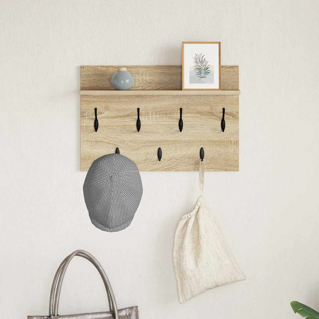 vidaXL Wandmontierter nachttisch Sonoma-Eiche 60 x 40 x 12 cm