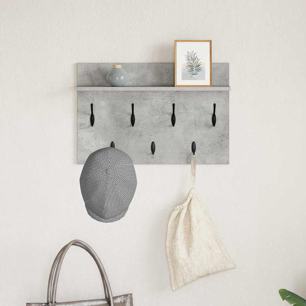 vidaXL Wandmontierter nachttisch mit Regal Beton Grau 60 x 40 x 12 cm