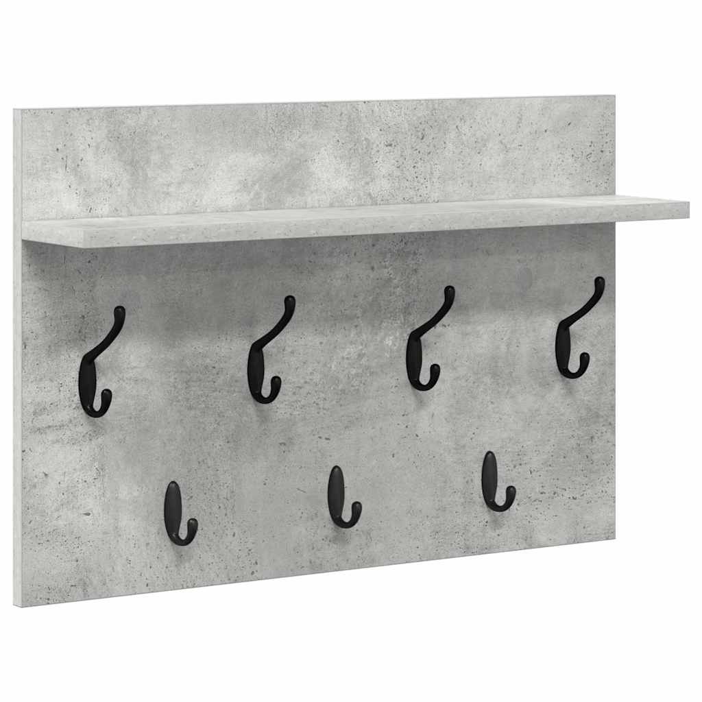 vidaXL Wandmontierter nachttisch mit Regal Beton Grau 60 x 40 x 12 cm