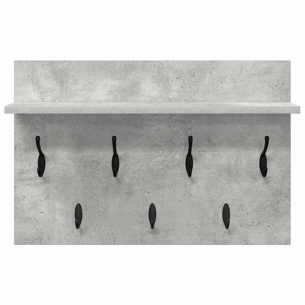 vidaXL Wandmontierter nachttisch mit Regal Beton Grau 60 x 40 x 12 cm