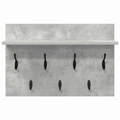 vidaXL Wandmontierter nachttisch mit Regal Beton Grau 60 x 40 x 12 cm