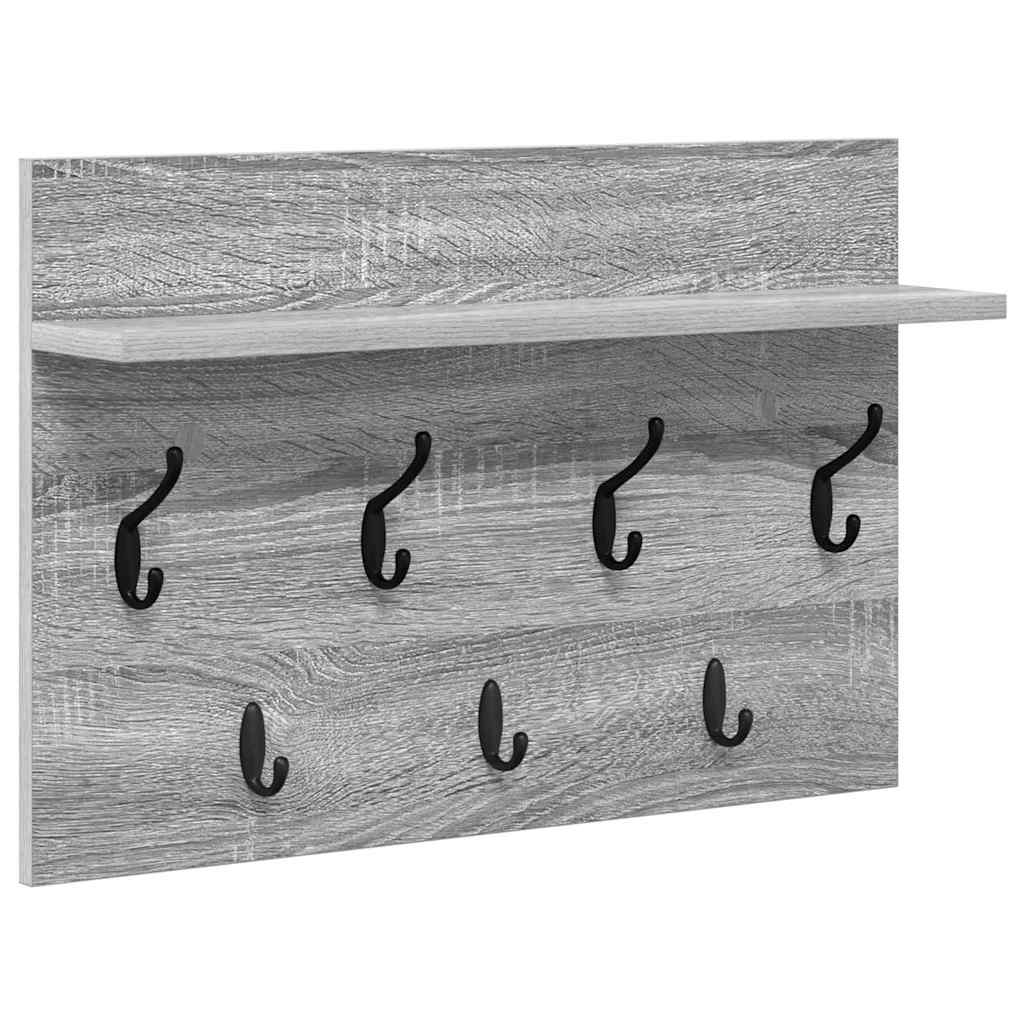 vidaXL Wandmontierter nachttisch Graues Sonoma 60 x 40 x 12 cm