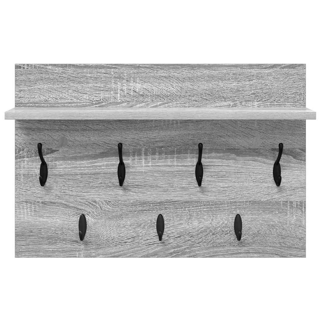 vidaXL Wandmontierter nachttisch Graues Sonoma 60 x 40 x 12 cm