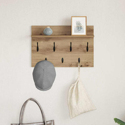 vidaXL Wandmontierter nachttisch Artisan-Eiche 60 x 40 x 12 cm