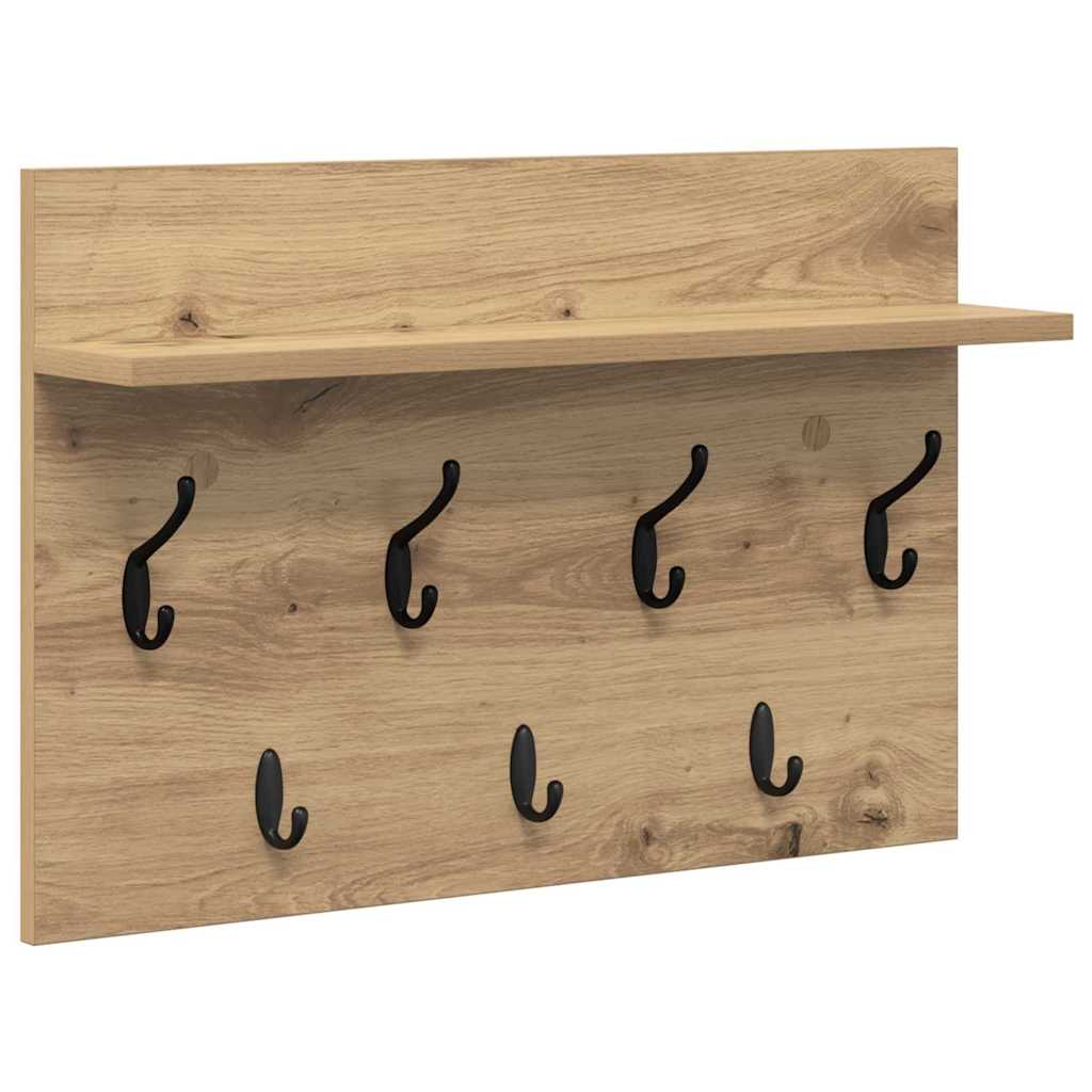 vidaXL Wandmontierter nachttisch Artisan-Eiche 60 x 40 x 12 cm