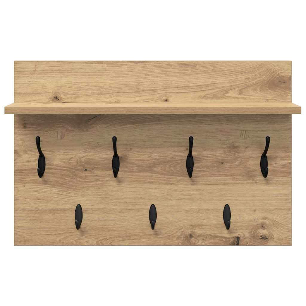 vidaXL Wandmontierter nachttisch Artisan-Eiche 60 x 40 x 12 cm