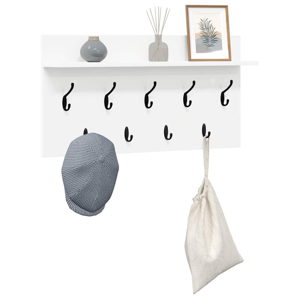 vidaXL Wandmontierter nachttisch Weiß 80 x 40 x 12 cm Holzwerkstoff