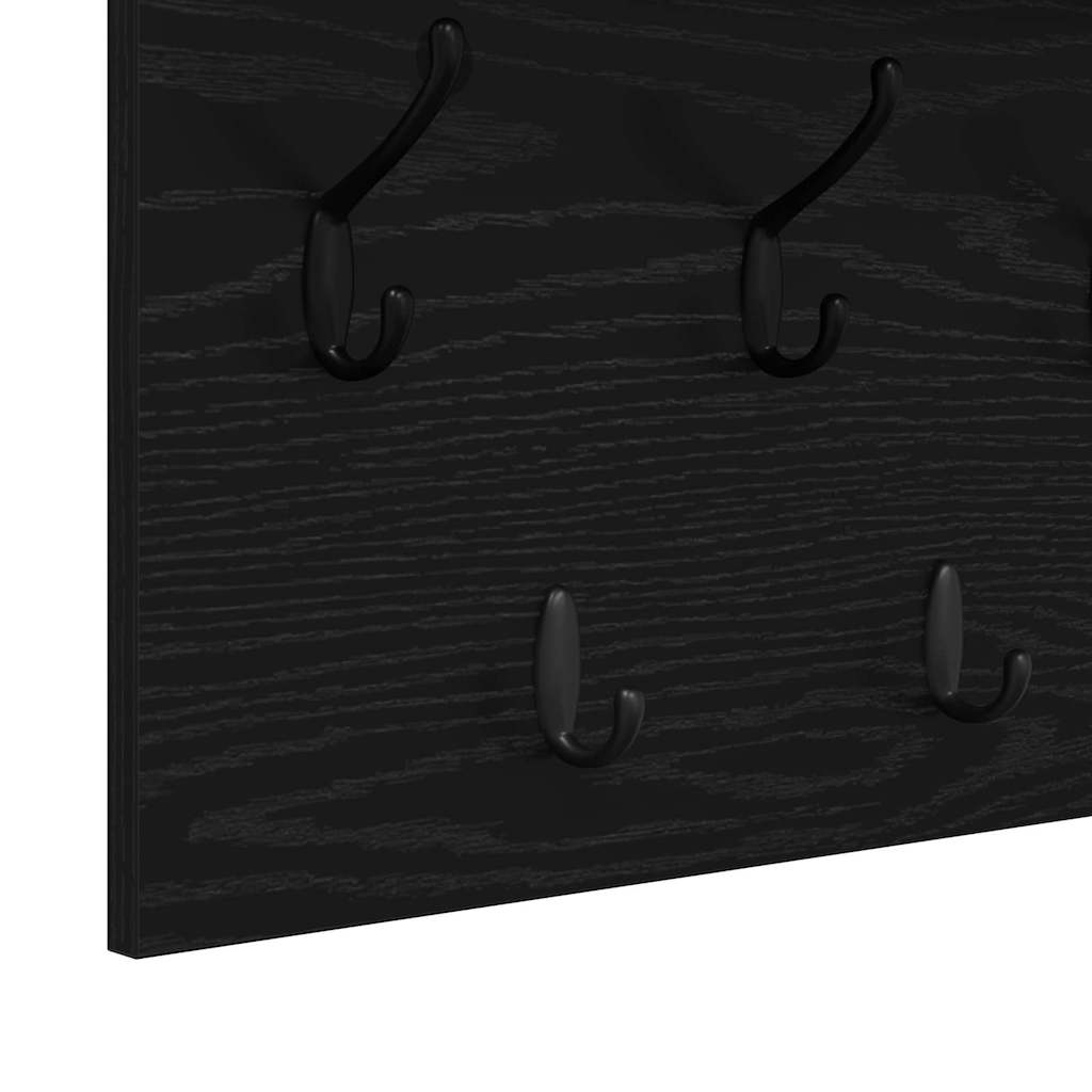 vidaXL Wandmontierter nachttisch Schwarz Eichen-Optik 80 x 40 x 12 cm