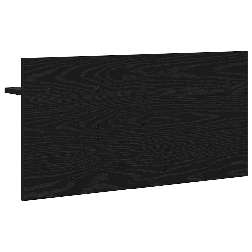 vidaXL Wandmontierter nachttisch Schwarz Eichen-Optik 80 x 40 x 12 cm