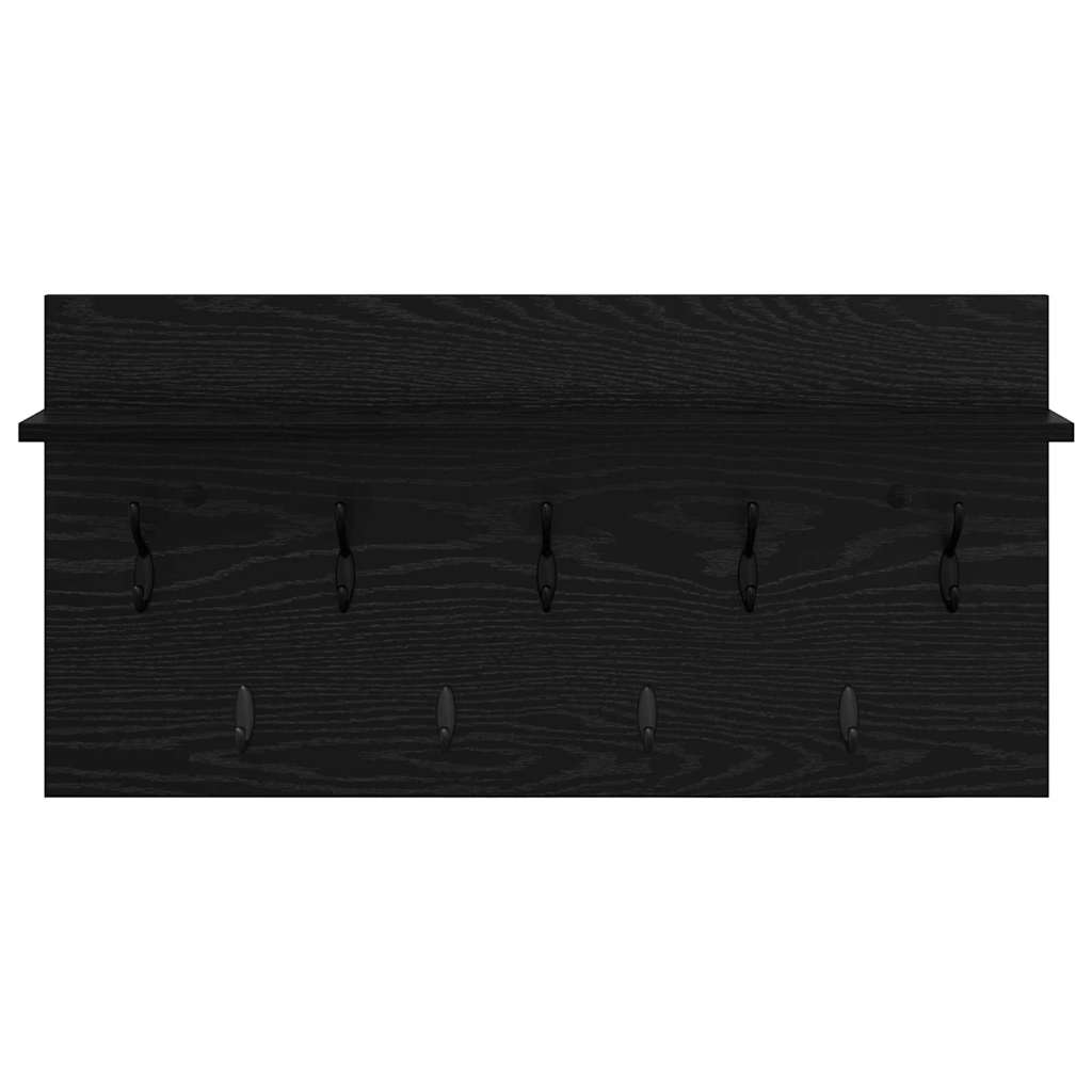 vidaXL Wandmontierter nachttisch Schwarz Eichen-Optik 80 x 40 x 12 cm
