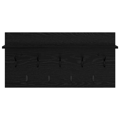 vidaXL Wandmontierter nachttisch Schwarz Eichen-Optik 80 x 40 x 12 cm
